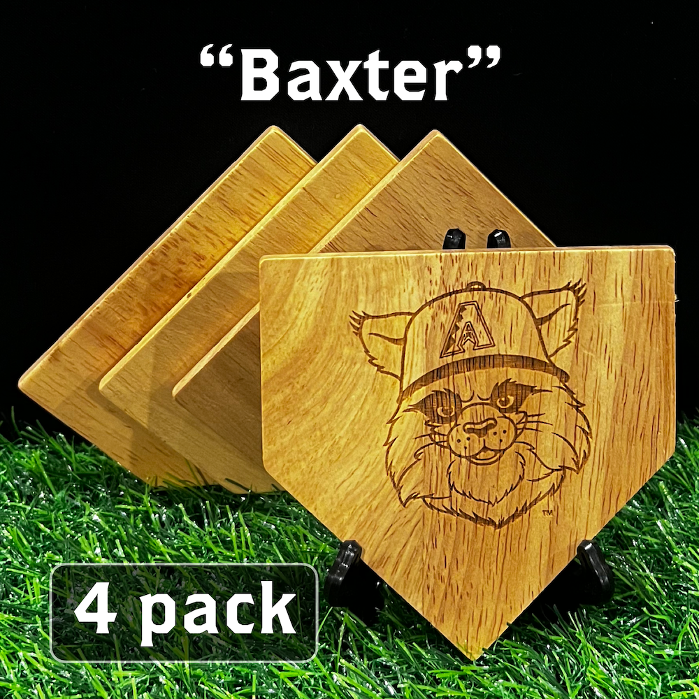 ALL 30 TEAMS - Wooden MLB Home Plate Coasters - MASCOT EDITION