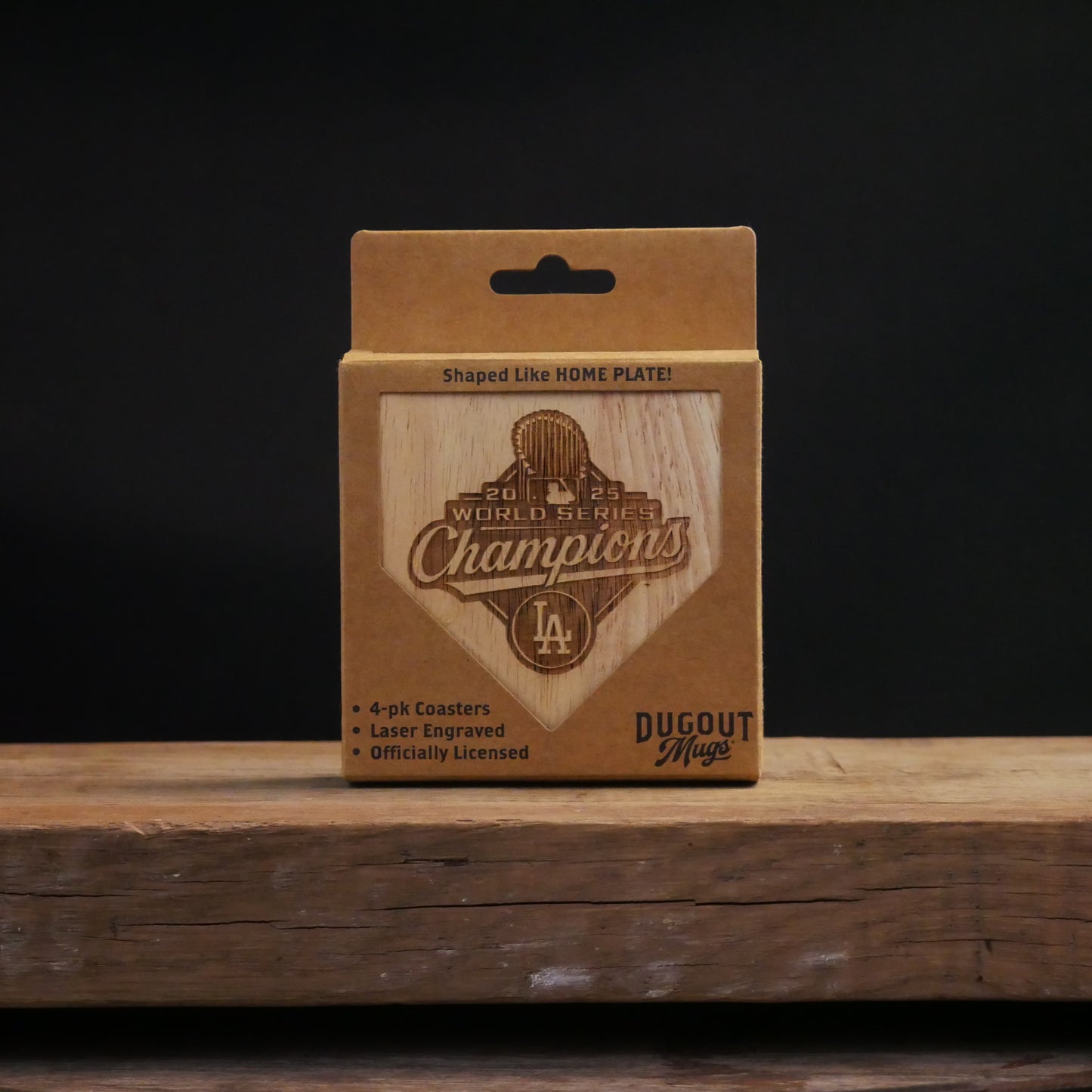 2025 Los Angeles Dodgers World Series Champions Wooden Coasters