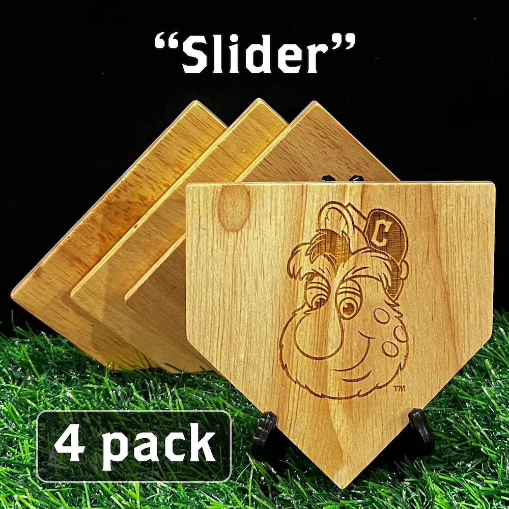 ALL 30 TEAMS - Wooden MLB Home Plate Coasters - MASCOT EDITION
