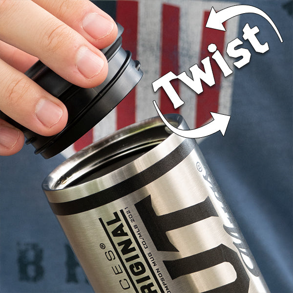 Stars and Stitches Metal Dugout Mug® | Baseball Bat Mug