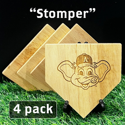ALL 30 TEAMS - Wooden MLB Home Plate Coasters - MASCOT EDITION