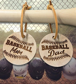 Wooden Baseball Key Chain | Dugout Mugs