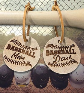 Wooden Baseball Key Chain | Dugout Mugs