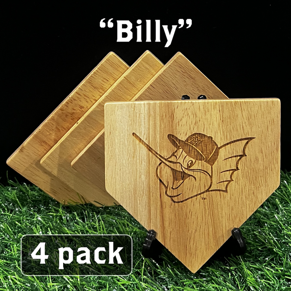 NEW ITEM - Wooden MLB Home Plate Coasters - MASCOT EDITION