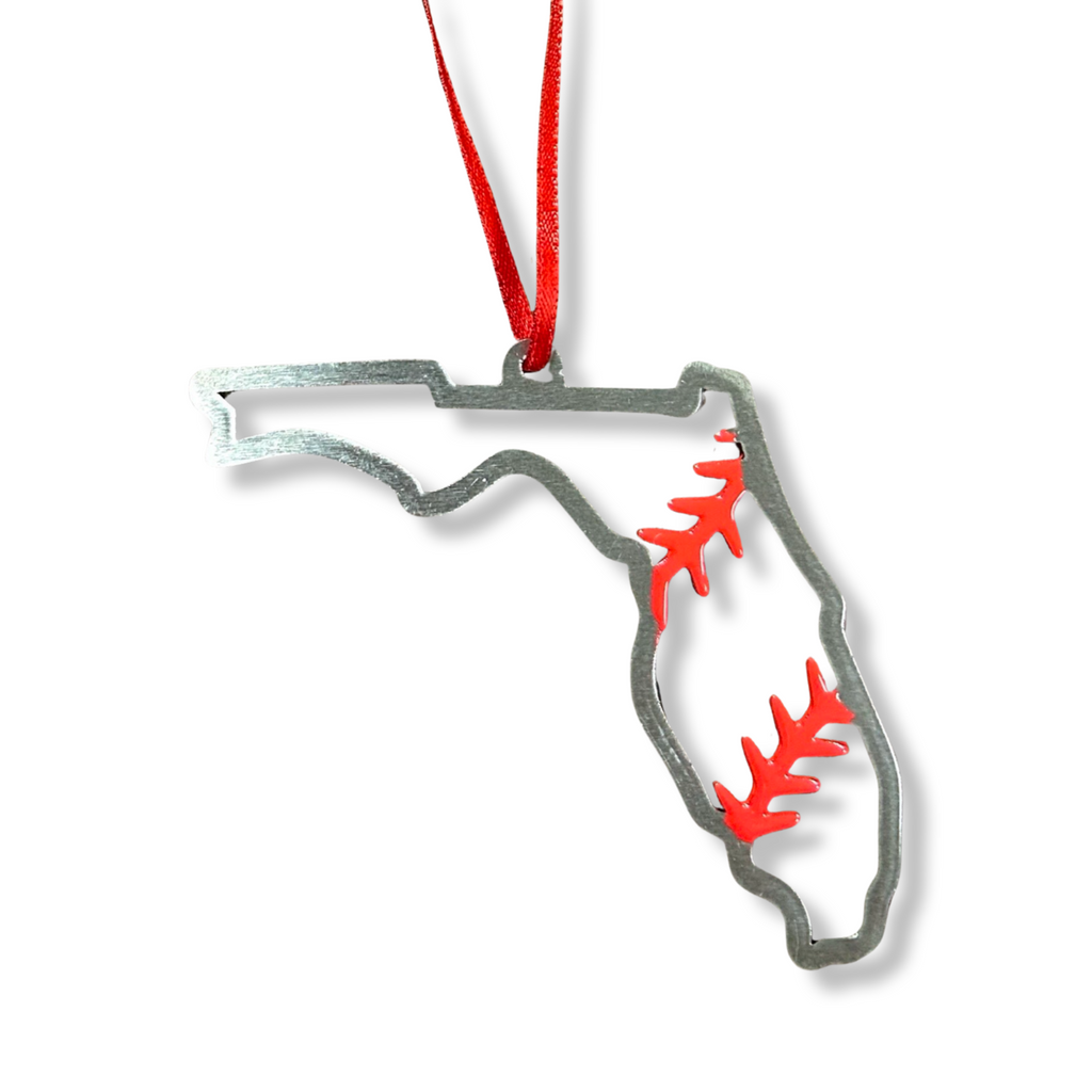 Florida Steel Baseball Christmas Ornament