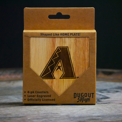 Arizona Diamondbacks "A" Dugout Mug® | Wood Coaster