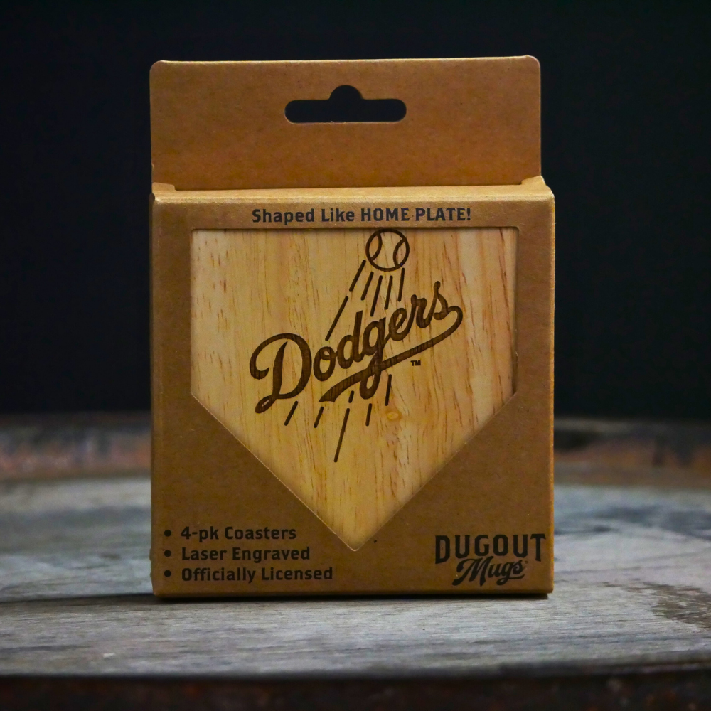 Los Angeles Dodgers Dugout Mug® Wood Coaster