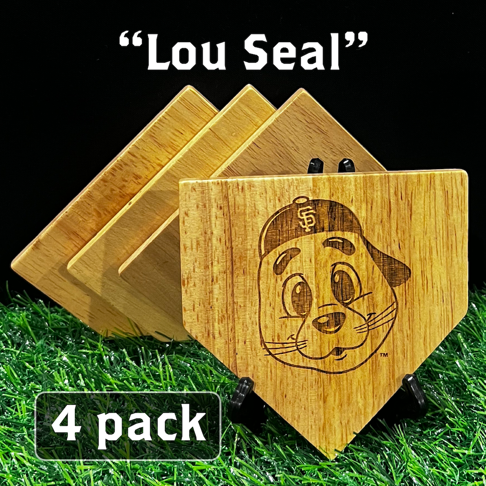 NEW ITEM - Wooden MLB Home Plate Coasters - MASCOT EDITION