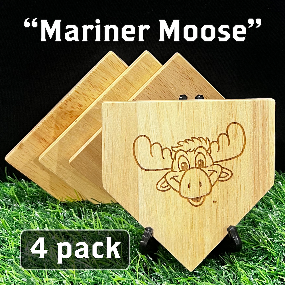 NEW ITEM - Wooden MLB Home Plate Coasters - MASCOT EDITION