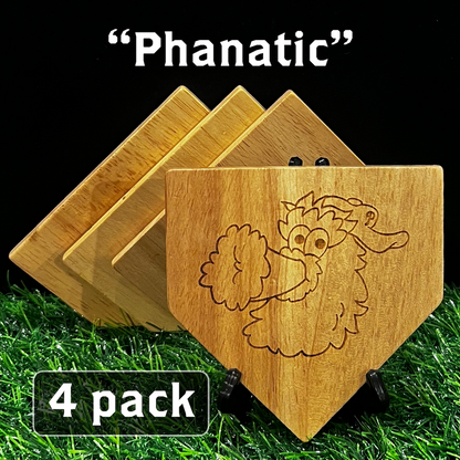 ALL 30 TEAMS - Wooden MLB Home Plate Coasters - MASCOT EDITION