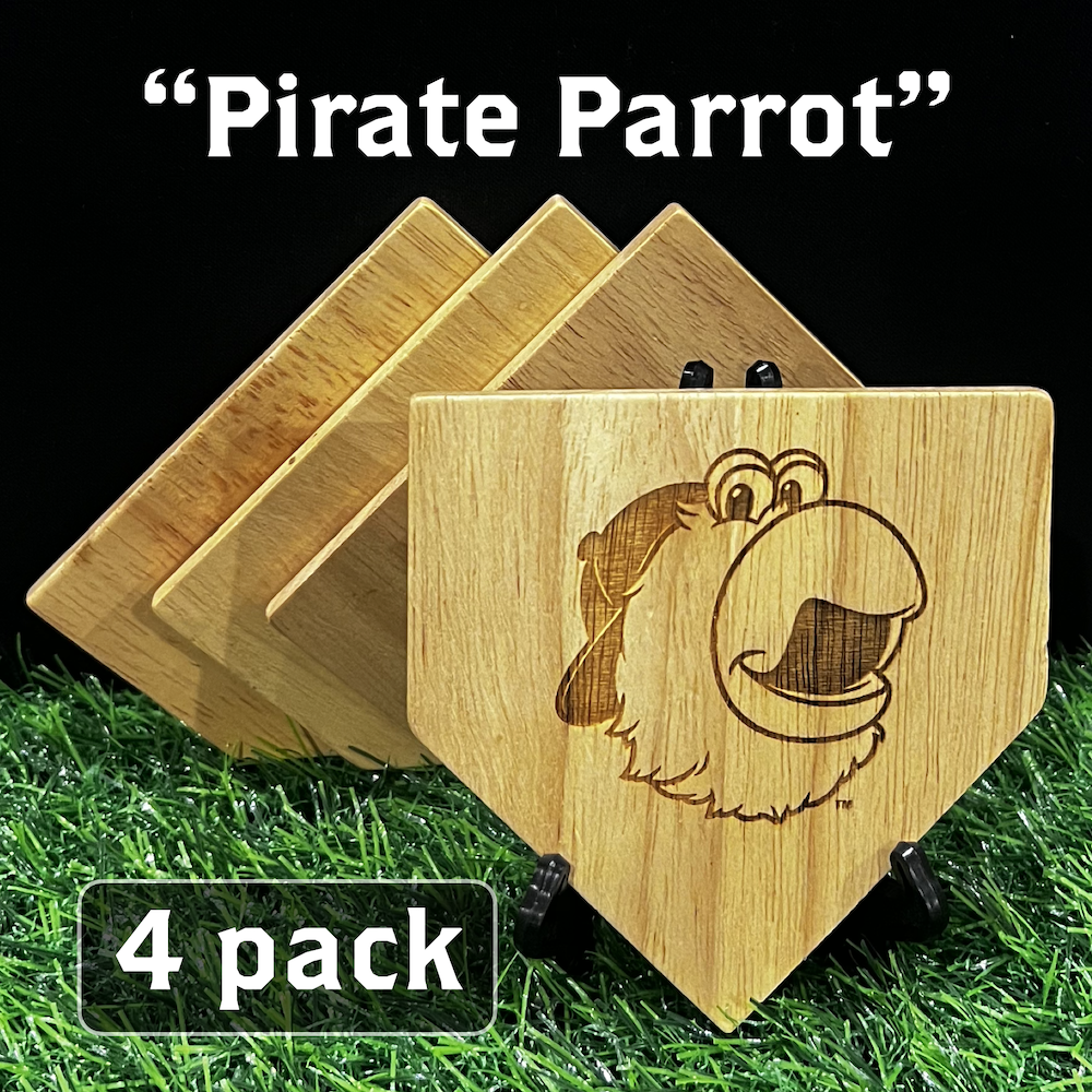 NEW ITEM - Wooden MLB Home Plate Coasters - MASCOT EDITION