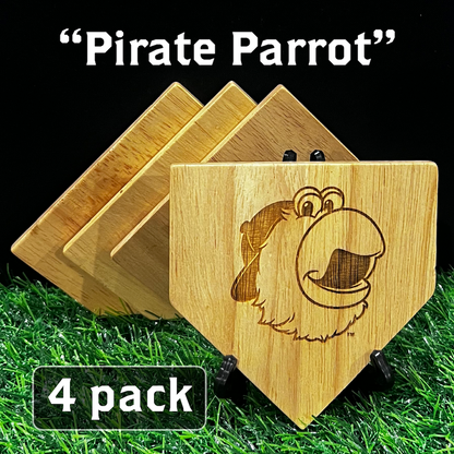ALL 30 TEAMS - Wooden MLB Home Plate Coasters - MASCOT EDITION