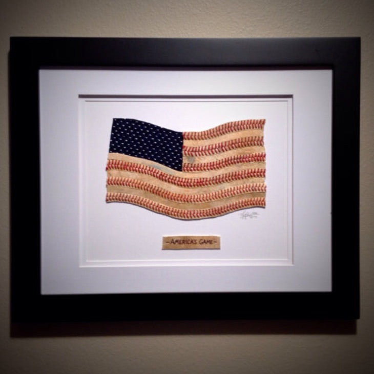 "America's Game" Original Baseball American Flag Artwork