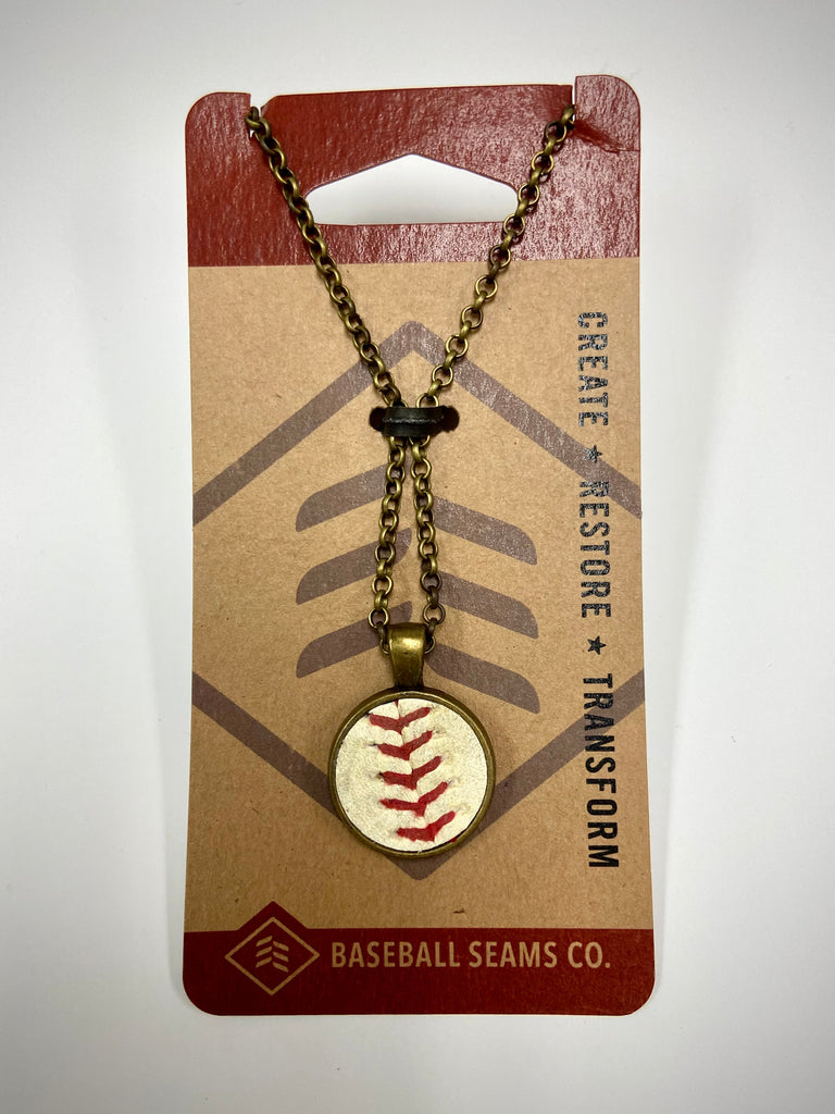 Baseball Seam Pendant Necklace