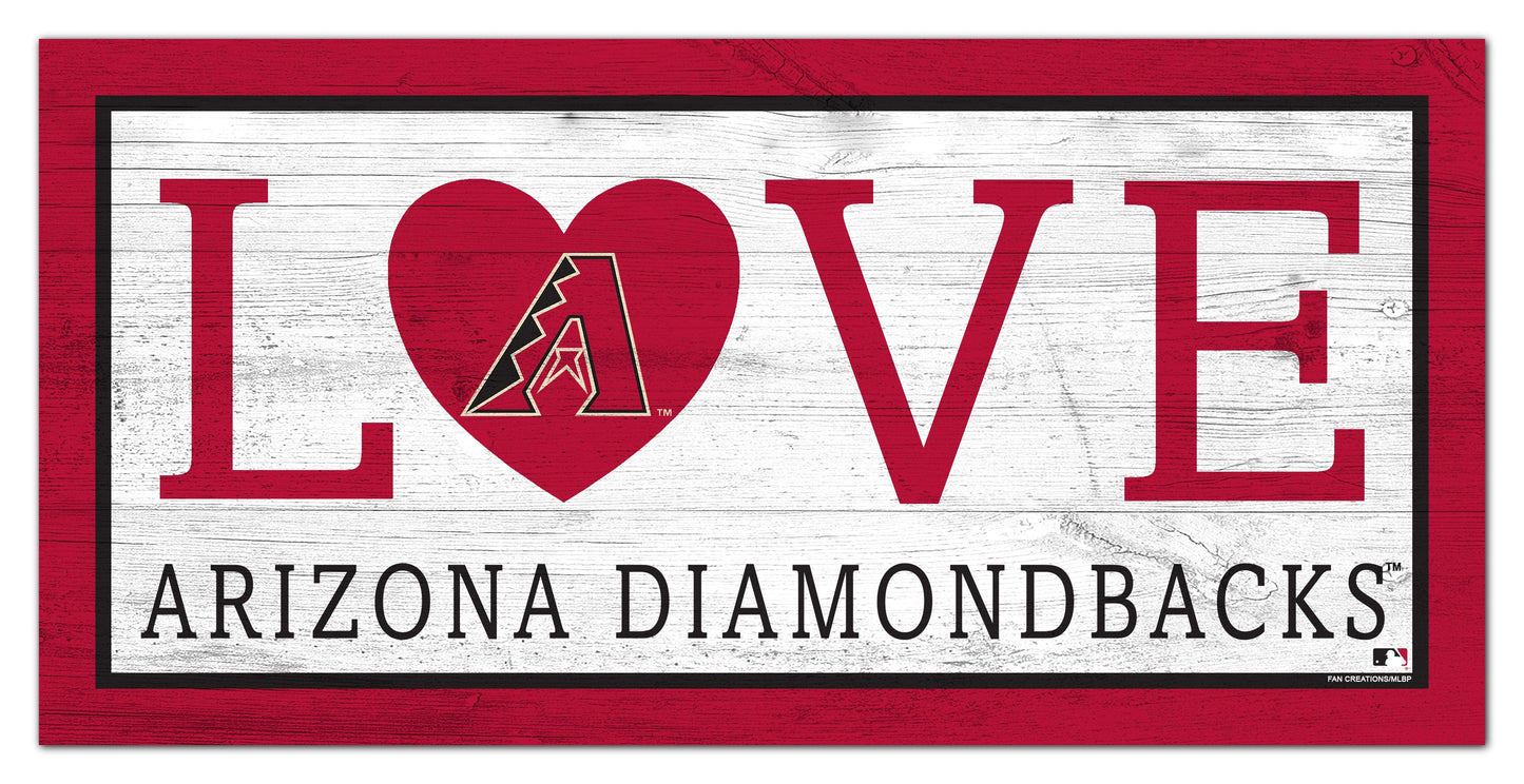 Arizona Diamondbacks Love 6x12 Sign