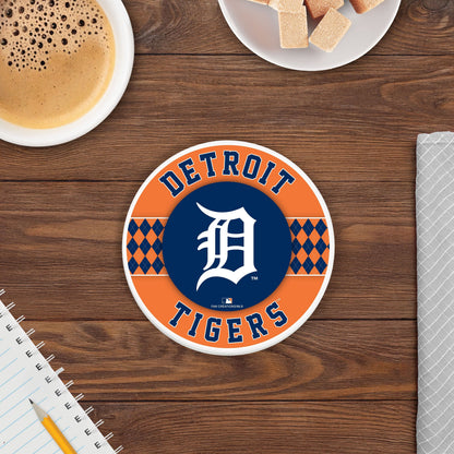 MLB - Detroit Tigers 4 inch Ceramic Argyle Coaster