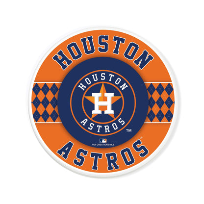 MLB - Houston Astros 4 inch Ceramic Argyle Coaster