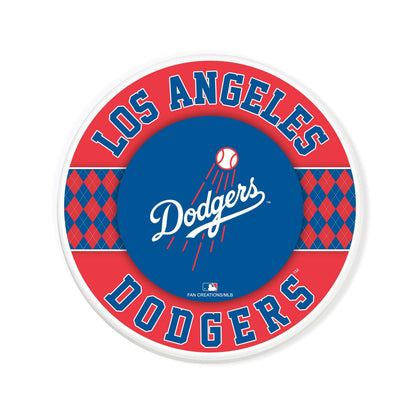 MLB - Los Angeles Dodgers 4 inch Ceramic Argyle Coaster