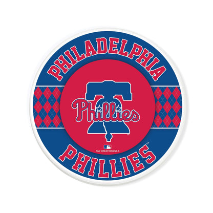 MLB - Philadelphia Phillies 4 inch Ceramic Argyle Coaster