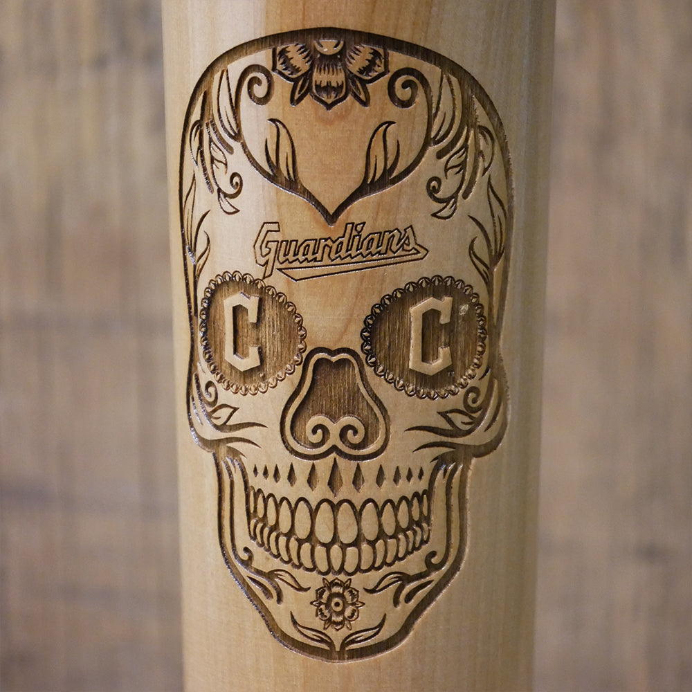 Cleveland Guardians Sugar Skull Dugout Mug® | Baseball Bat Mug