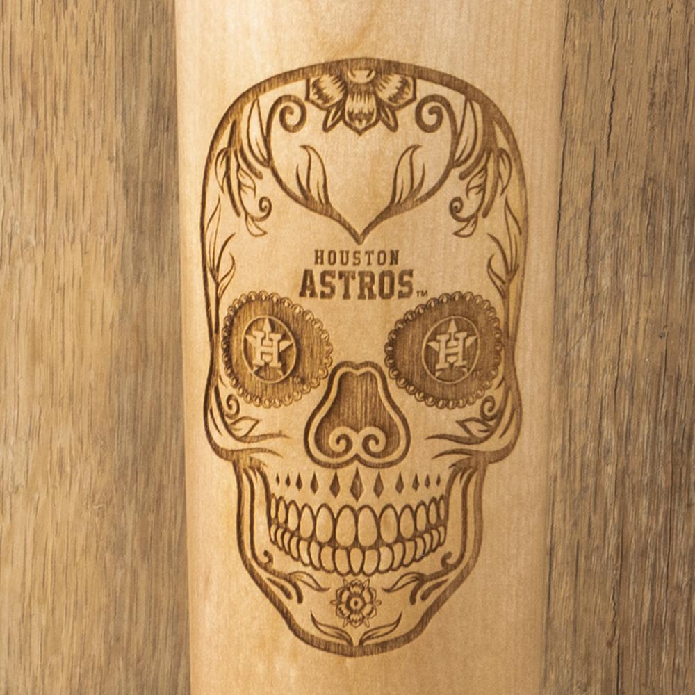 Houston Astros Sugar Skull Baseball Bat Details