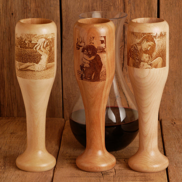 Put Your Photo on a Wined Up® | Baseball Bat Wine Glass