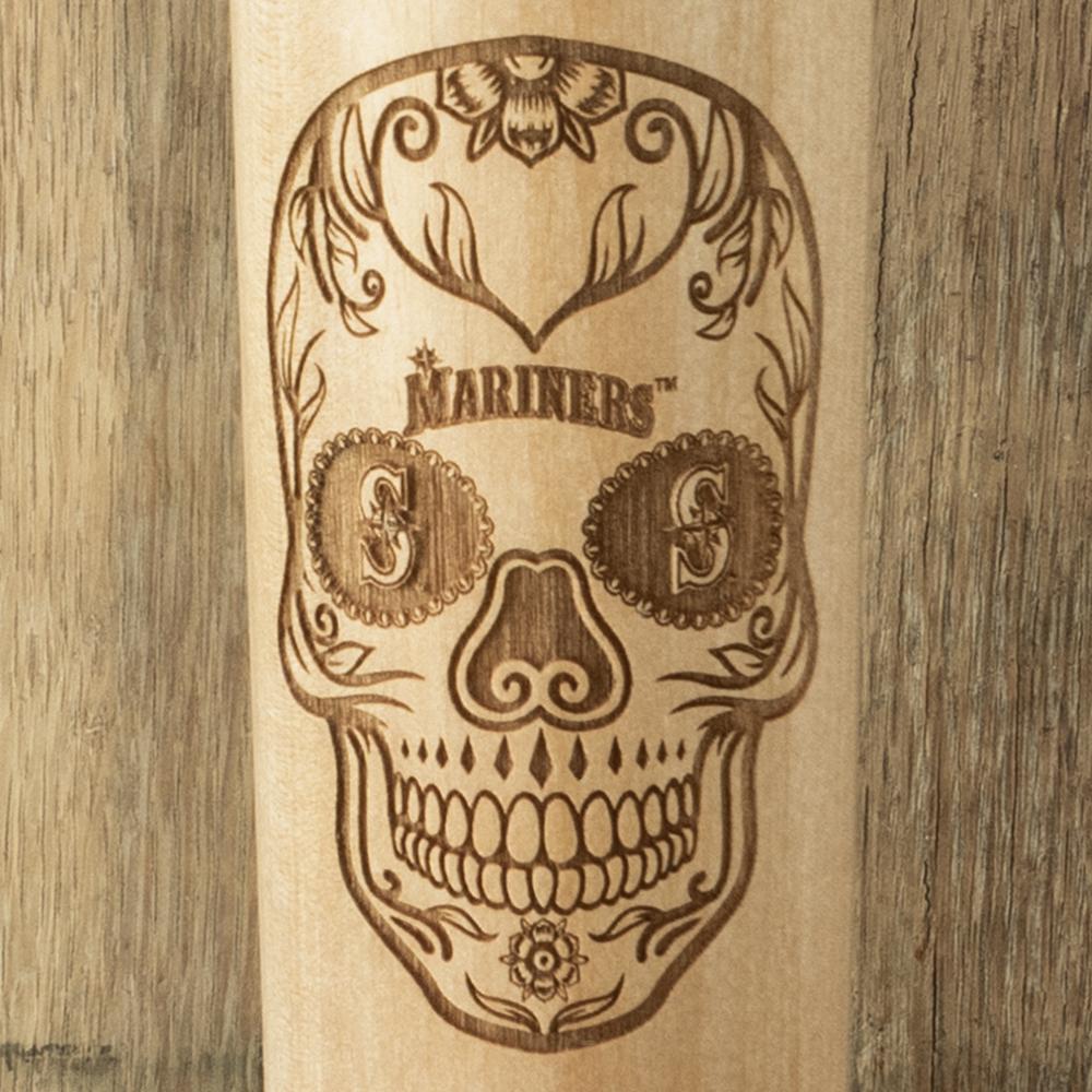 Seattle Mariners Sugar Skull Baseball Bat Mug Details