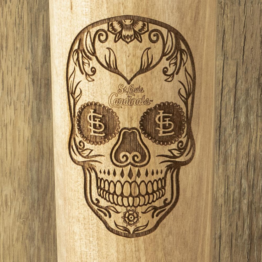 St Louis Cardinals Sugar Skull Baseball Bat Mug Details