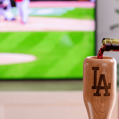 baseball bat wine glass Los Angeles Dodgers LA game day pour
