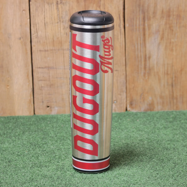 Hearts with Laces Metal Dugout Mug | Stainless Steel Baseball Bat Mug